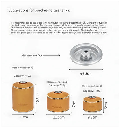 Gasbehälter in verschiedenen größen mit einem gasbehälter-schnittstellendiagramm.