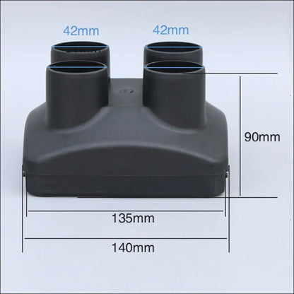 Abmessungen des 4-kanal diesel standheizungs-luftverteilers cfz-d4-4k-42 für 4 loch verteiler