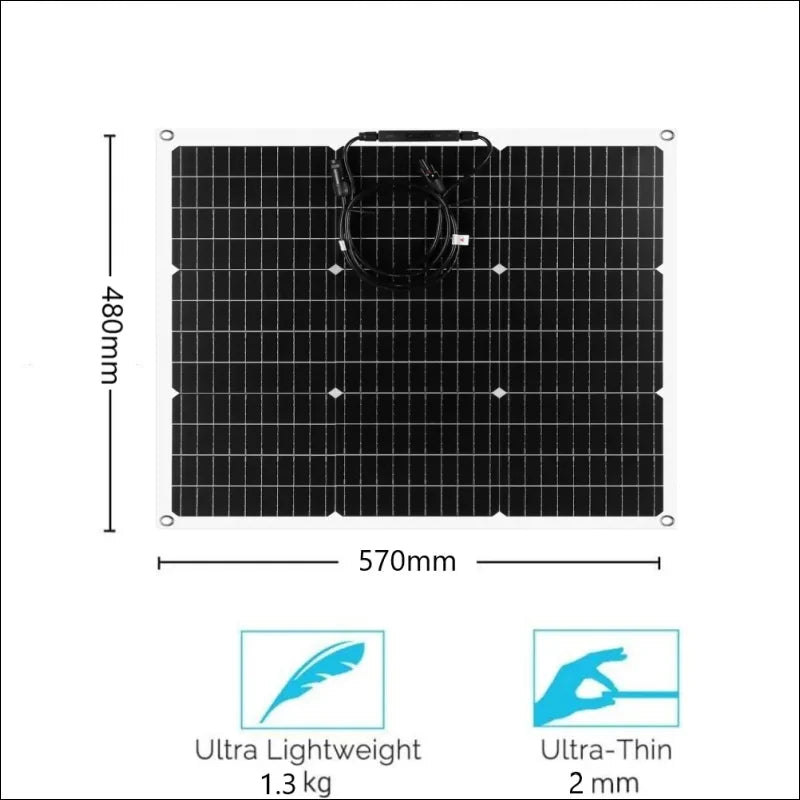 Flexibles solarmodul mit den angegebenen abmessungen und leichten eigenschaften.