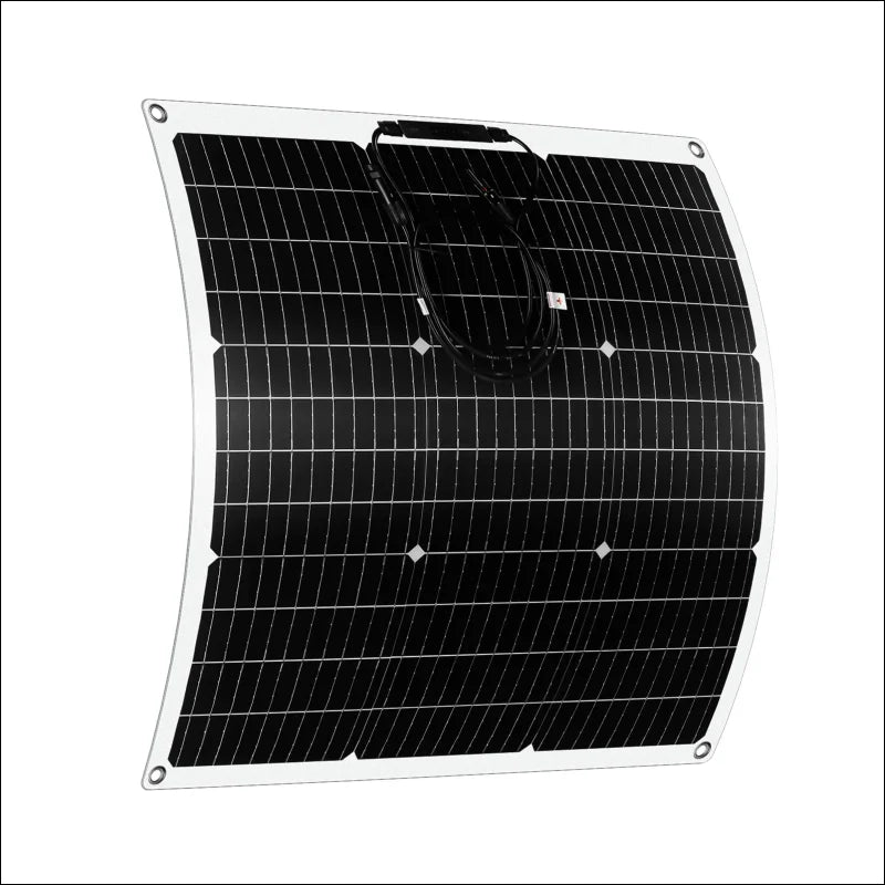 Flexibles solarmodul mit einem gittermuster und einem griff.