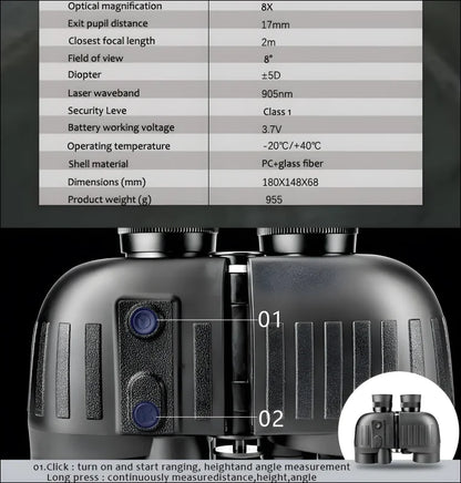 Ferngläser mit den oben angezeigten technischen daten.