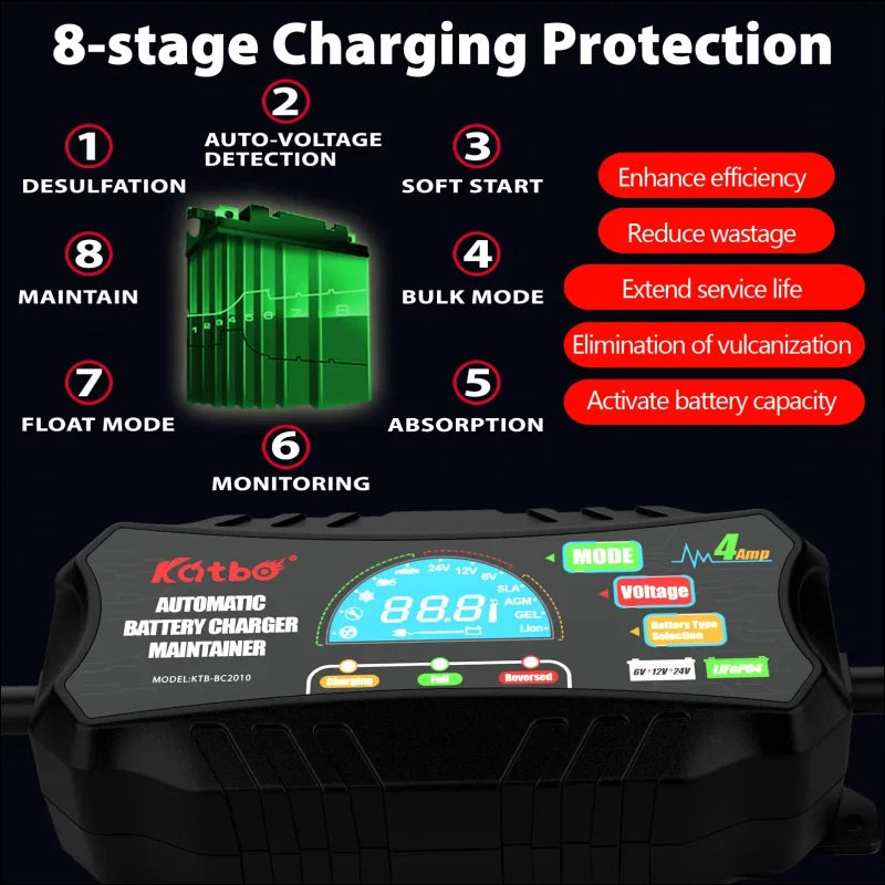 Smart charger für fahrzeuge: autobatterieladegerät