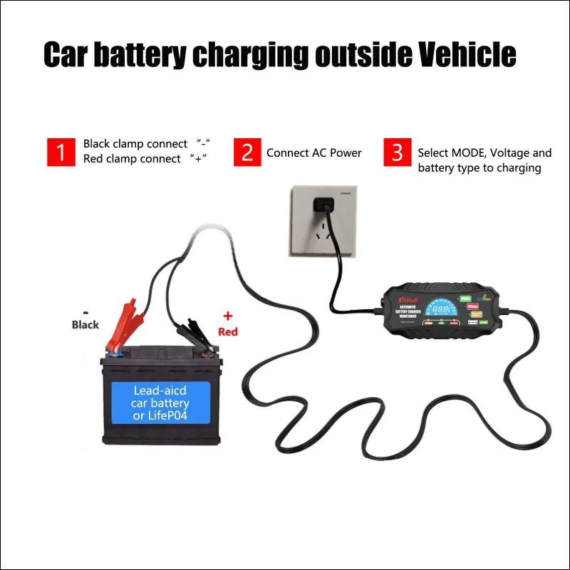 Smart charger für fahrzeuge: autobatterieladegerät