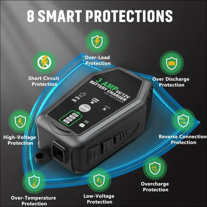 Intelligentes batterieladegerät für 6 v 12 lifepo4 - batterien camping ausstattung 4