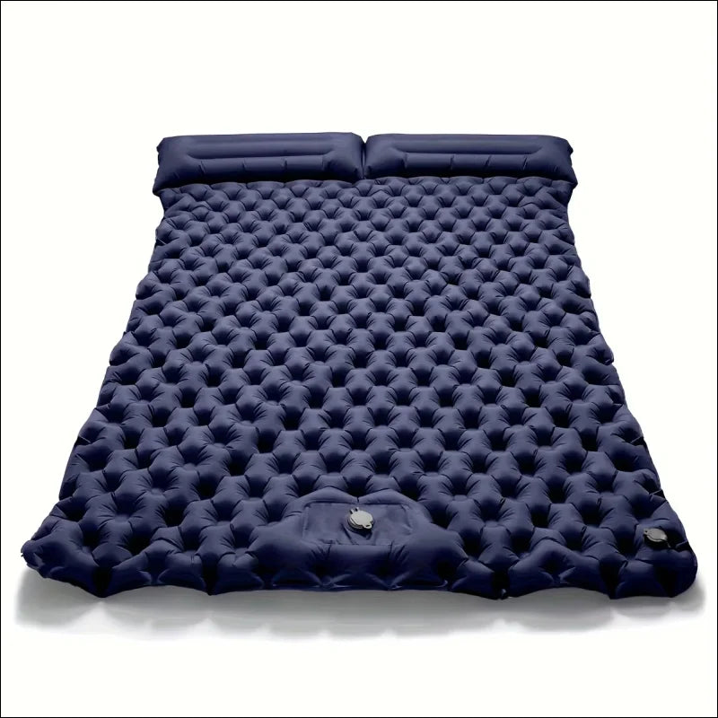 Navy blue Camping-Luftmatte 200x120cm mit integrierter Fußpumpe und tufted Oberfläche