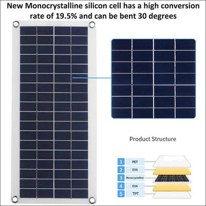 Monokristallines silizium-solarmodul mit hoher umwandlungsrate und flexiblem design.