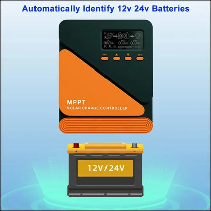 Mppt laderegler für intelligentes aufladen verschiedener solarpanelen mit digitaler anzeige