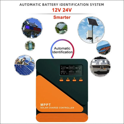 Mppt laderegler für intelligentere aufladung verschiedener solarpanelen in 12v und 24v systemen