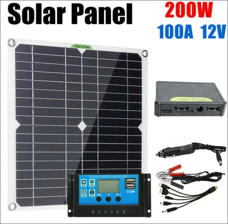 20w 12v solar panel-set mit dual-usb und lcd-solarregler, kompakt 280x280 mm quadrat