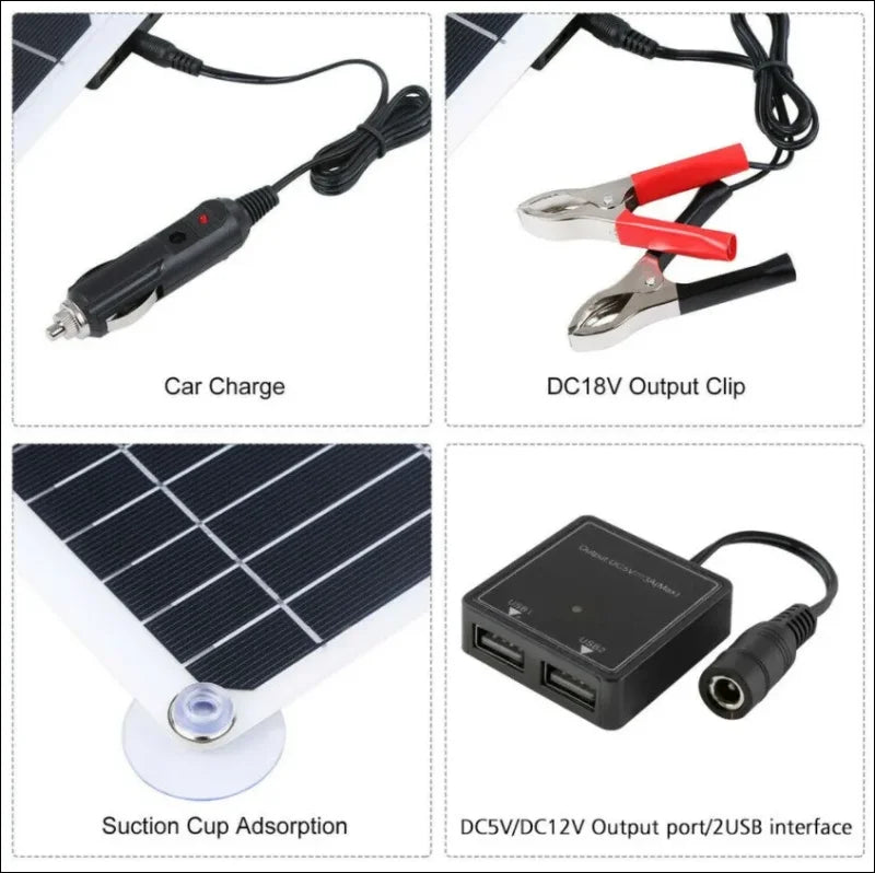 Tragbares 200-w-solarpanel-set mit dual-usb und lcd-solarregler für nachhaltige energieversorgung