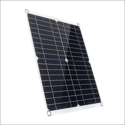 Tragbares 200-w-solarpanel-set mit dual-usb und lcd-solarregler auf weißem hintergrund