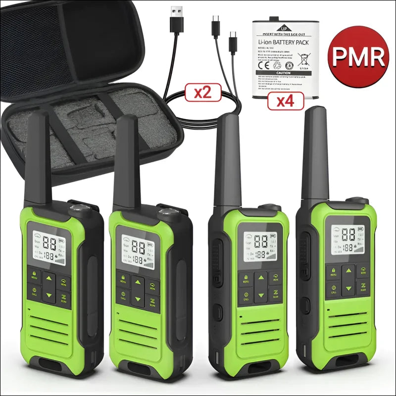 Lizenzfreie baofeng f22 pmr/frs walkie talkies mit tragekoffer und ladegerät