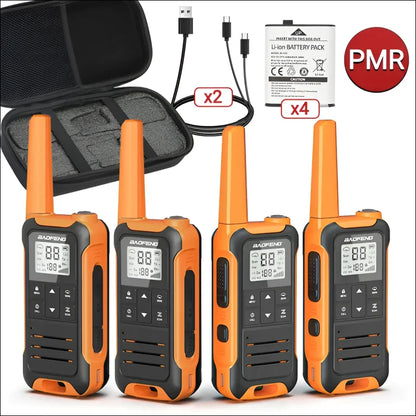 Midland walkie talkie mit tragetasche im lizenzfreien 4pcs baofeng f22 pmr frs