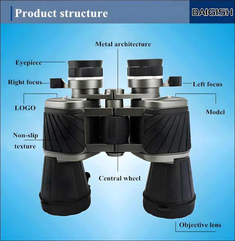 Professionelles 10x50 Fernglas | Leicht und wasserabweisend