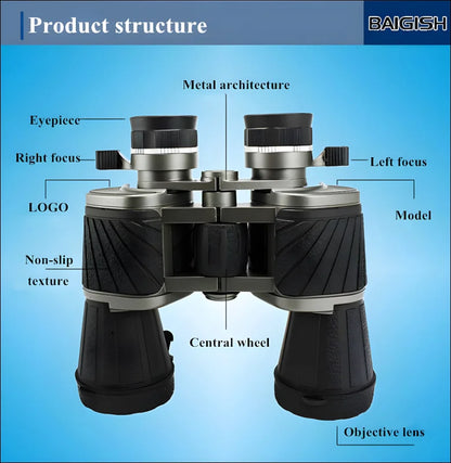Professionelles 10x50 Fernglas | Leicht und wasserabweisend