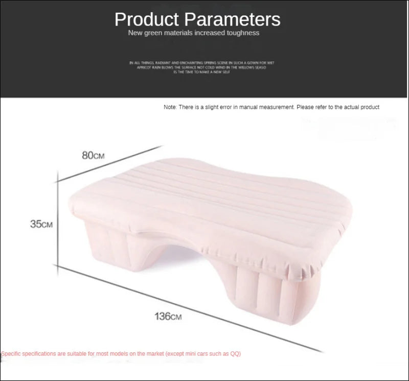 Automatische luftmatratze fürs auto mit abmessungen, ideal als camping-luftmatratze