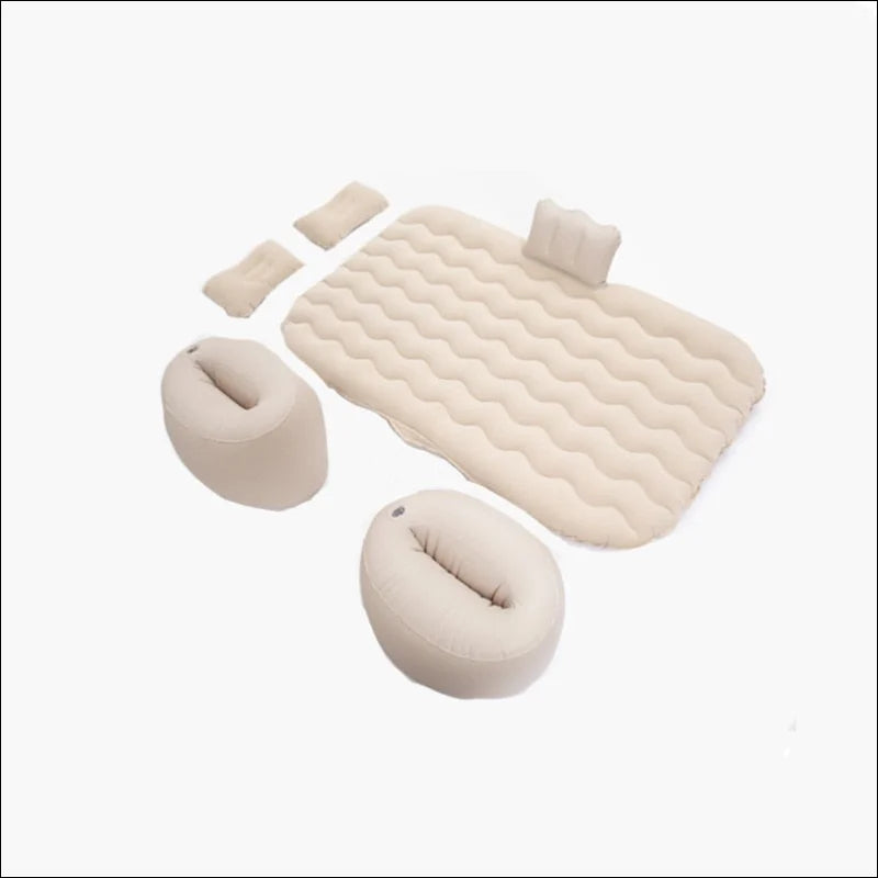 Quilted beige badeset mit nackenkissen für selbstaufblasendes bett automatische luftmatratze