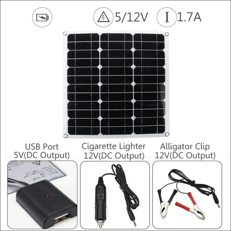 100w monokristallines solarmodul mit ladekabel, ideal für fahrzeuge zur sonnenlicht-absorption