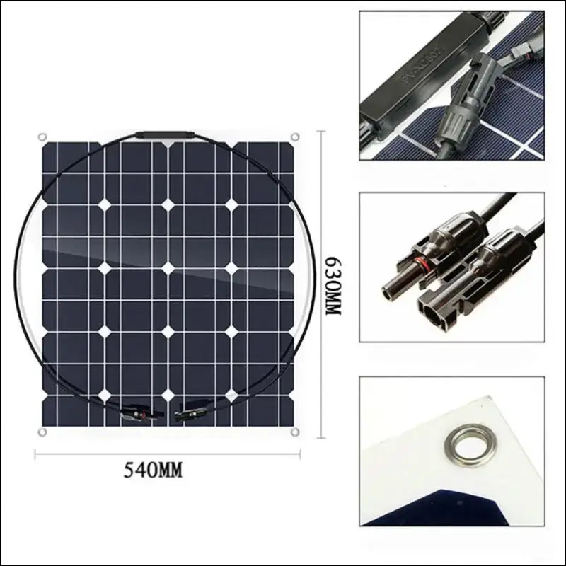 50w 18v monokristallines solarpanel mit schlüsselschloss und schlüssel