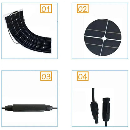 50w 18v monokristallines solarpanel mit hoher effizienz