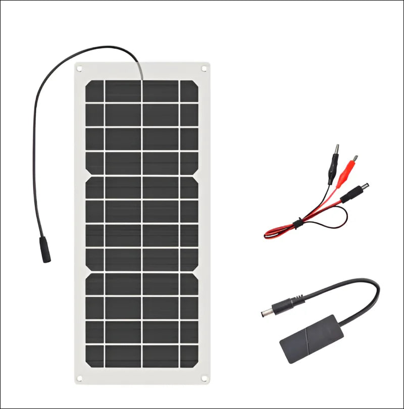 Nahaufnahme eines solar-telefon-ladegeräts mit ladegerät und batterie, produkt: energie überall