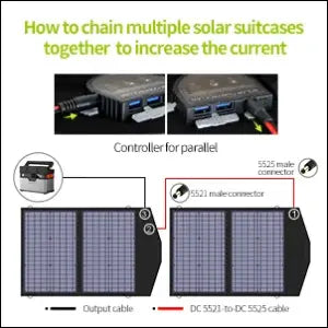 Installation von faltbaren 400-w-solarpaneelen für den außenbereich