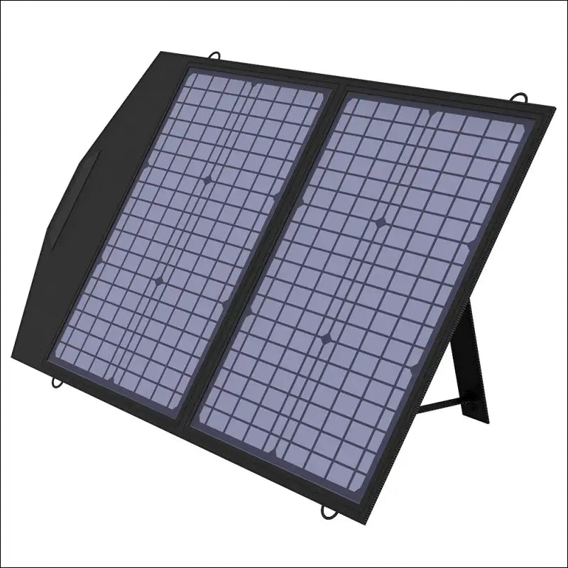 Faltbares 400-w-solarpanel im außenbereich mit gitternetzmuster