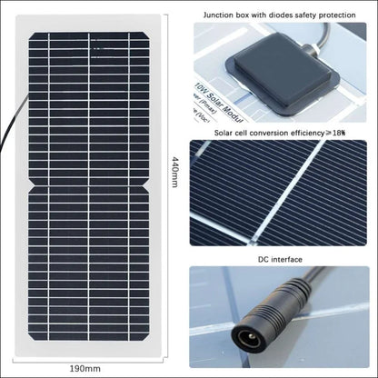 Flexibles tragbares solarpanel lädt ihr handy schnell auf, 12v 10w system