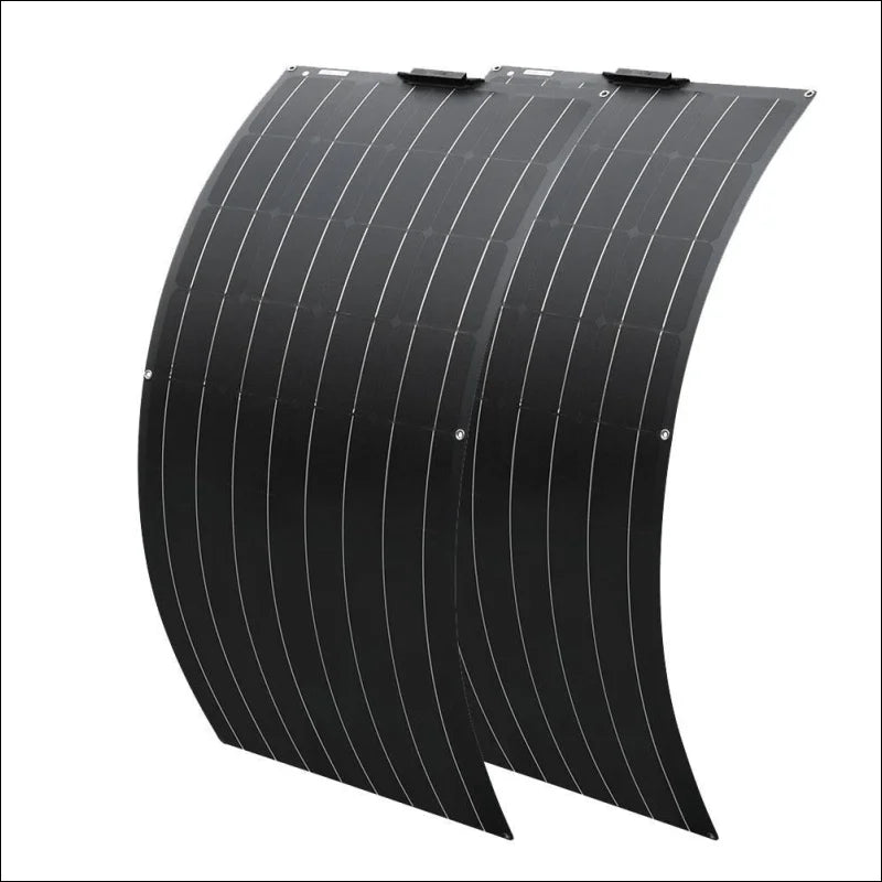 Flexibles solarpanel kit mit schwarz-weiß gestreiftem metallsheet 970x540mm für unterwegs