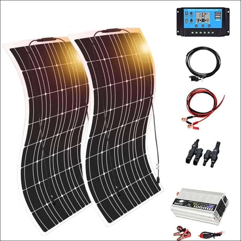Solarpanel 12V 300W Kit Ladegerät | Wasserdicht leicht | Ideal für