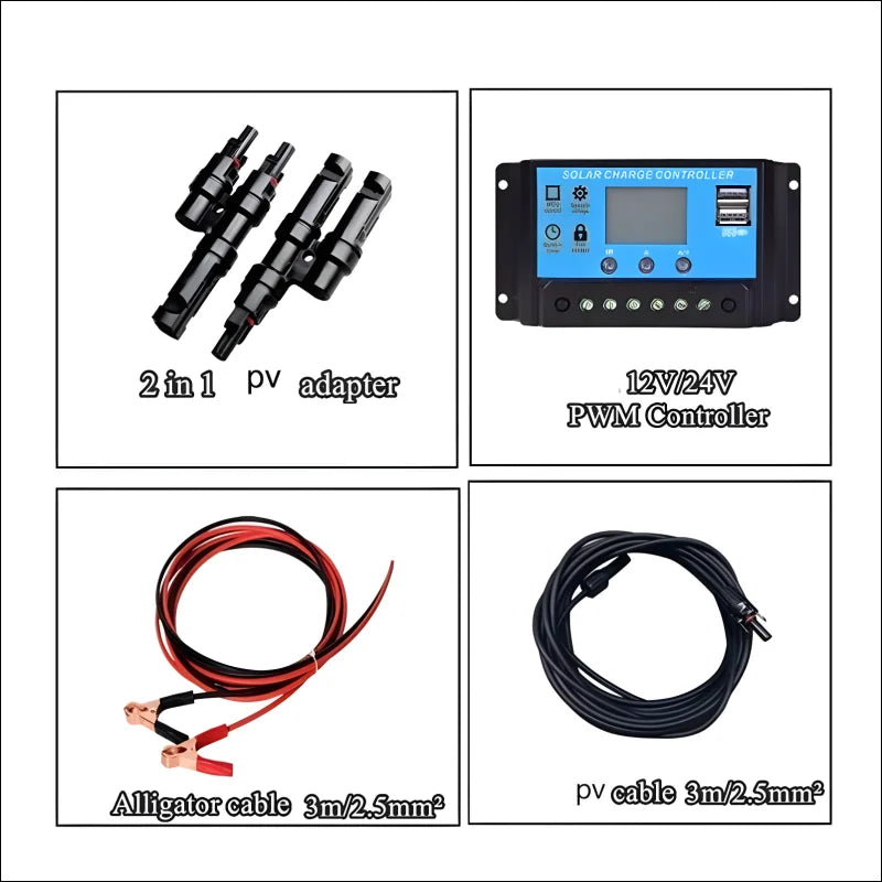 Solarpanel 12V 300W Kit Ladegerät | Wasserdicht leicht | Ideal für