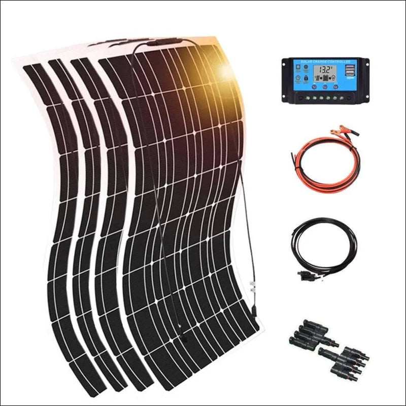 Solarpanel 12V 300W Kit Ladegerät | Wasserdicht leicht | Ideal für