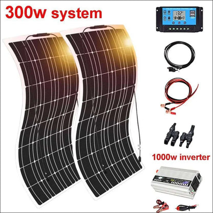 2pcs sunpower 300w wasserfestes solarpanel kit mit 12v ladegerät für zuverlässige energie