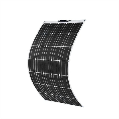 Schwarz-weiß-foto von sunpower 300w wasserfestes solarpanel - zuverlässige energie für 12v