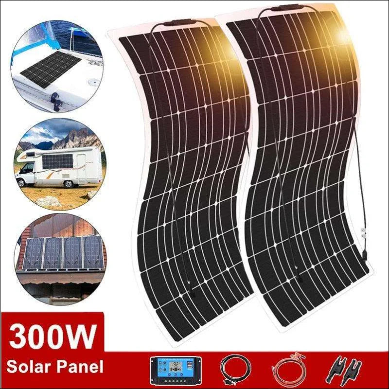 Paar 12v 300w solarpanels mit van im hintergrund - sunpower 300w wasserfestes solarpanel