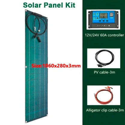 Solarpanel schmal und lang mit UV Schutzbeschichtung 1060 x 280 x3