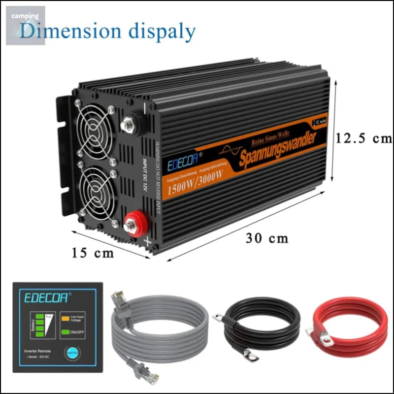 Ultimativer 1500 - w - wechselrichter mit reiner sinuswelle | dc - ac