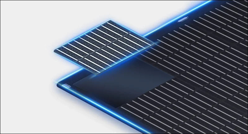 Solarpanel mit leuchtend blauem Rand, 400W flexibles Solarpanel mit Garantie