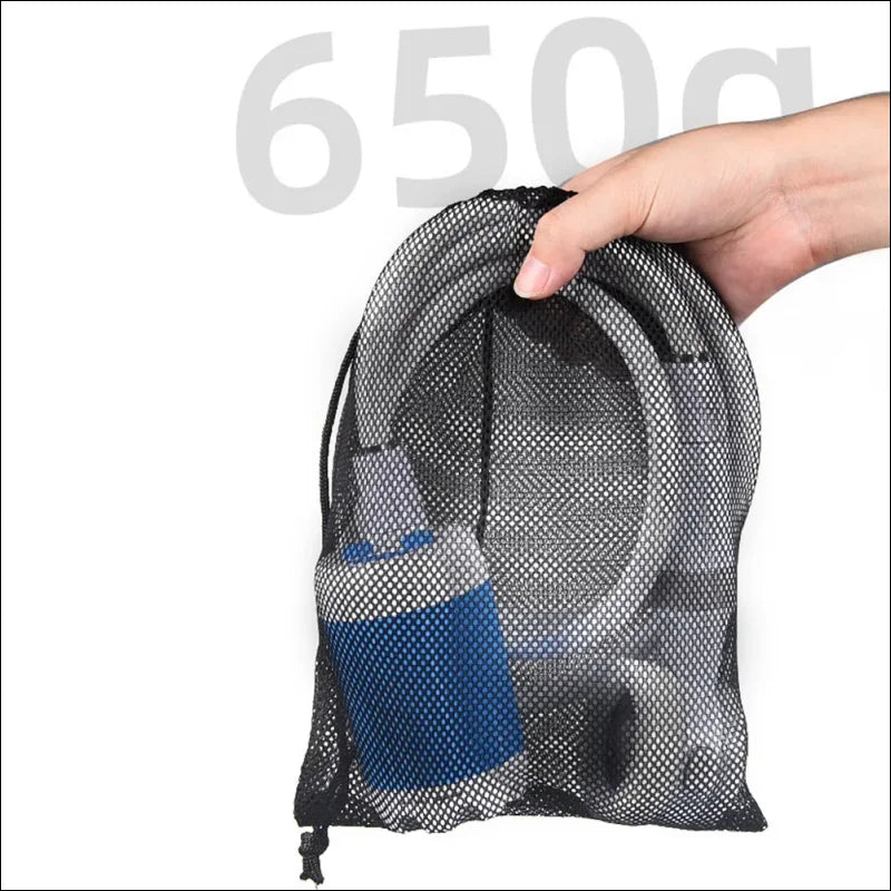 Mesh Drawstring Bag mit Tragbare Campingdusche und 4000mAh wiederaufladbarer Batterie