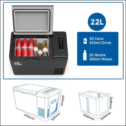 Therme® smart water cooler mit 12v kompressor - kühle drinks überall, mini kühlschrank