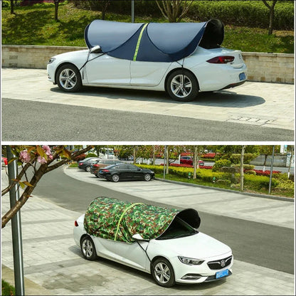 Carcover als Sonnenschirm für Autos zum Schutz des Autodachs vor Witterungseinflüssen