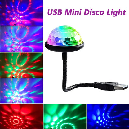 Usb mini disco licht - flexibel & soundaktiv