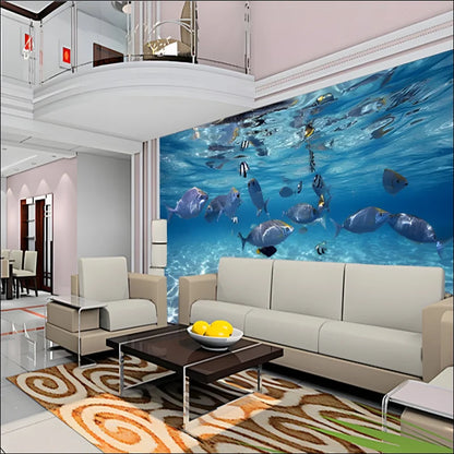 Aquarium-Wandbild-Vinyl-Tapetenfolie – schaffen Sie eine