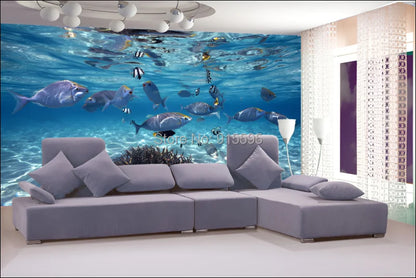 Aquarium-Wandbild-Vinyl-Tapetenfolie – schaffen Sie eine