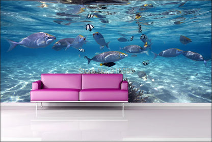 Aquarium-Wandbild-Vinyl-Tapetenfolie – schaffen Sie eine