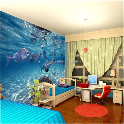 Aquarium-Wandbild-Vinyl-Tapetenfolie – schaffen Sie eine