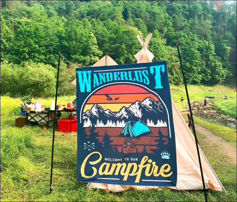 Wandbehang campingabenteuer in wildnis! Camping ausstattung 17