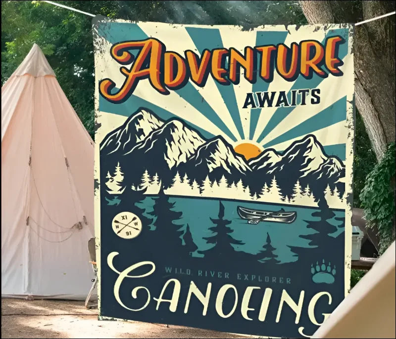 Wandbehang campingabenteuer in wildnis! Camping ausstattung 4