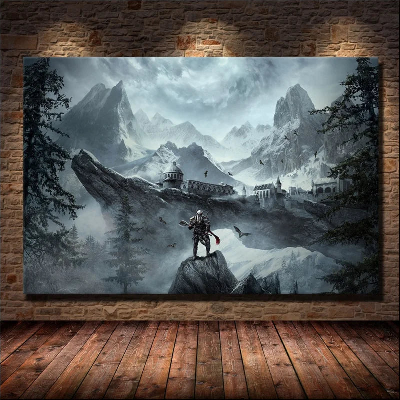 Fesselnde Leinwand-Wandkunst mit Gaming-Landschaft: