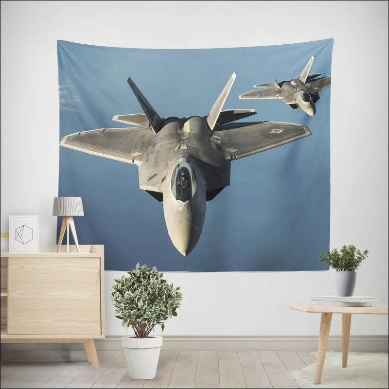 Wandbehang für amerikanische und europäische Kampfflugzeuge: